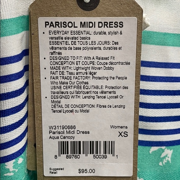 PRANA Parisol MIDI Dress, XS - Picture 5 of 6